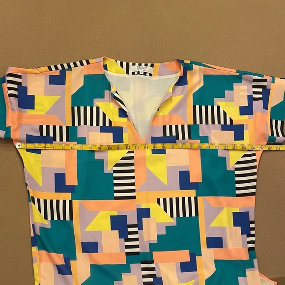 Crosby by Mollie Burch Geometric Caftan Maxi Dress Size Small - Picture 9 of 10